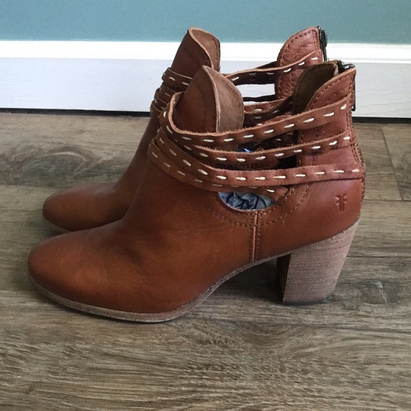 Frye Naomi Pickstitch Shooties Boots Whiskey  7.5M  ankle,boho, western, rustic - Picture 3 of 10